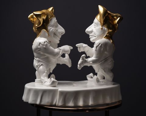 Statuette The Twisted Gemini With Gold