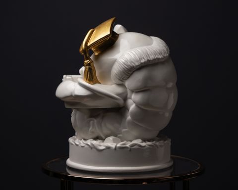 Statoette Thoughtful Cancer With Gold