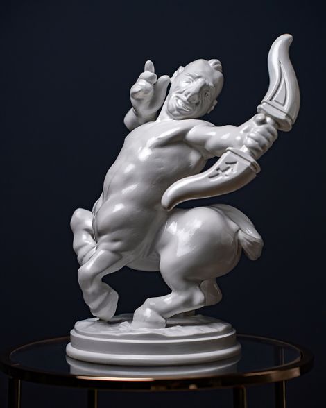 White Statuette Sagittarius