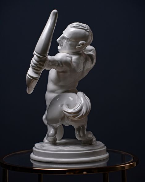 White Statuette Sagittarius