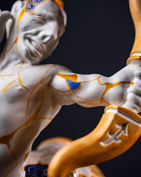 Statuette Sagittarius — Zodiac Kintsugi
