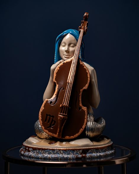 Statuette “Musical Virgo" Blue Masquerade