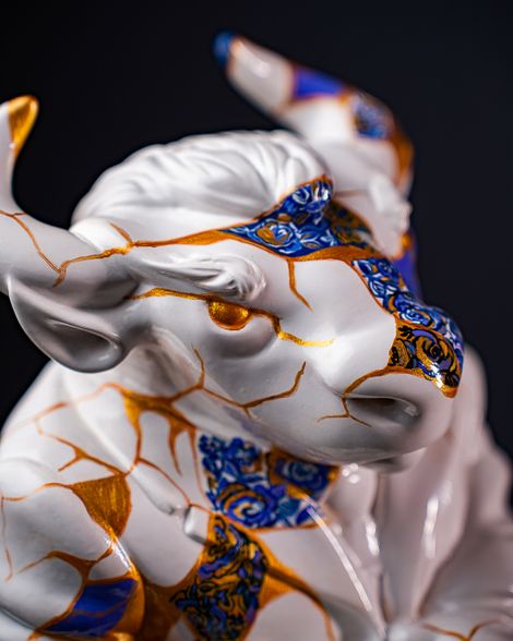Statuette Taurus – Zodiac Kintsugi