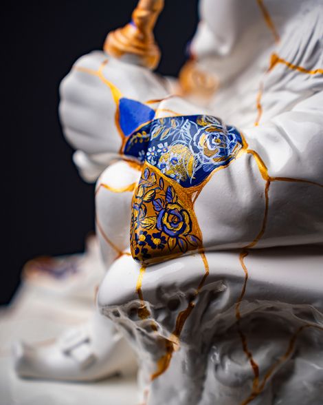 Statuette Leo – Zodiac Kintsugi
