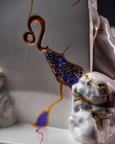 Statuette Leo – Zodiac Kintsugi