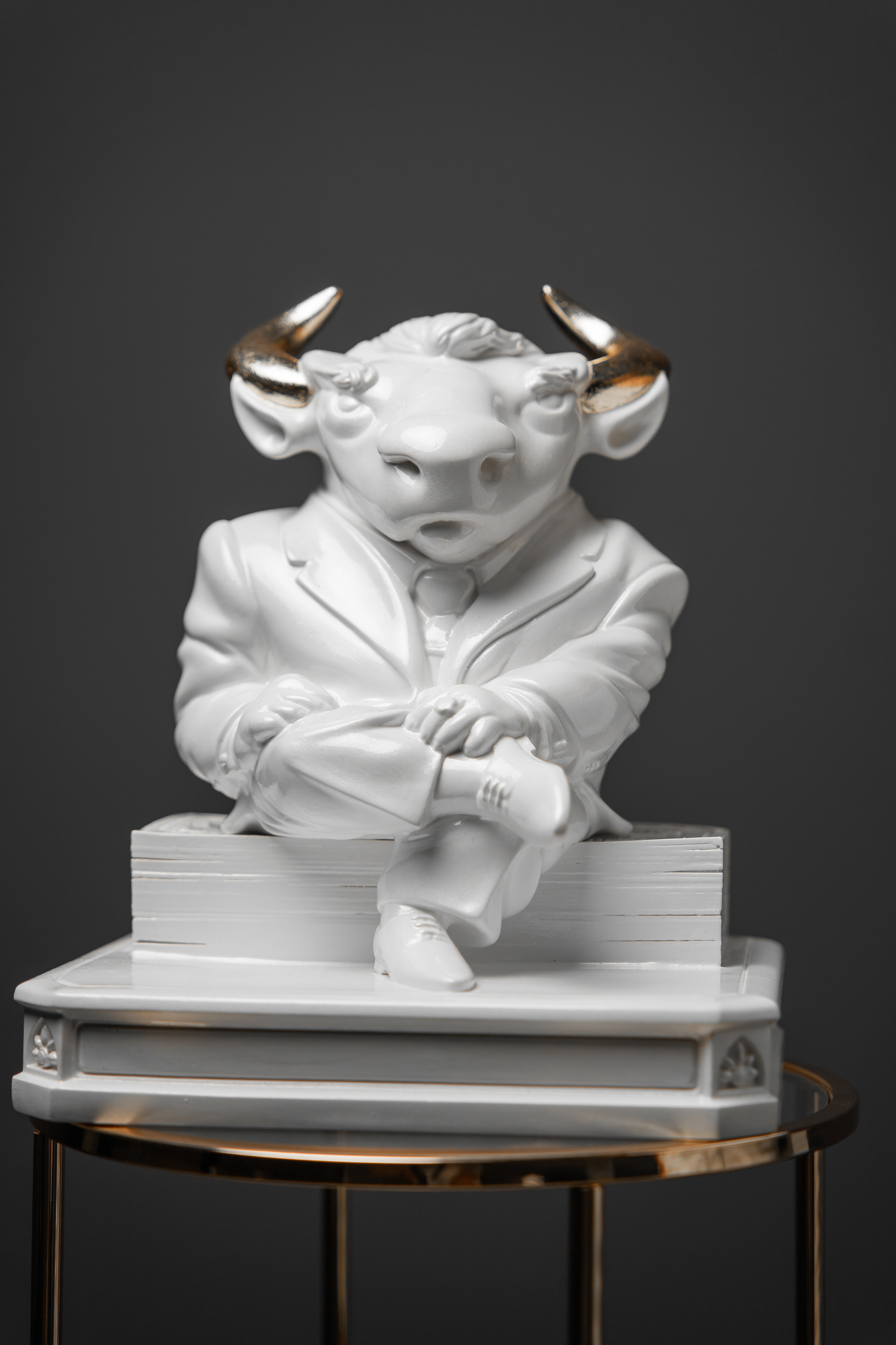Statuette “The Important Taurus with Gold”