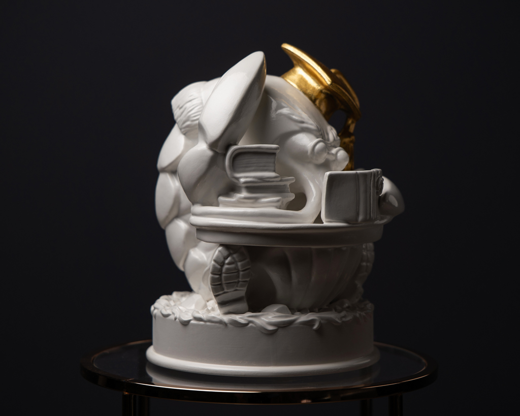 Statoette Thoughtful Cancer With Gold