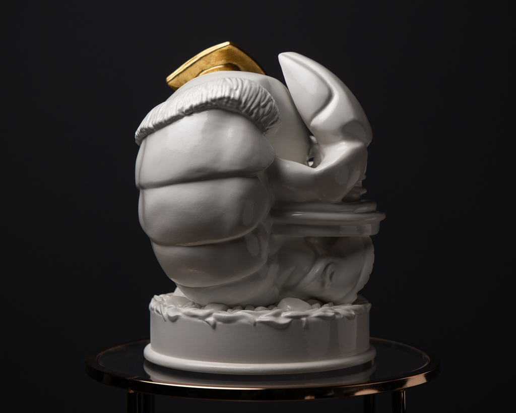 Statoette Thoughtful Cancer With Gold