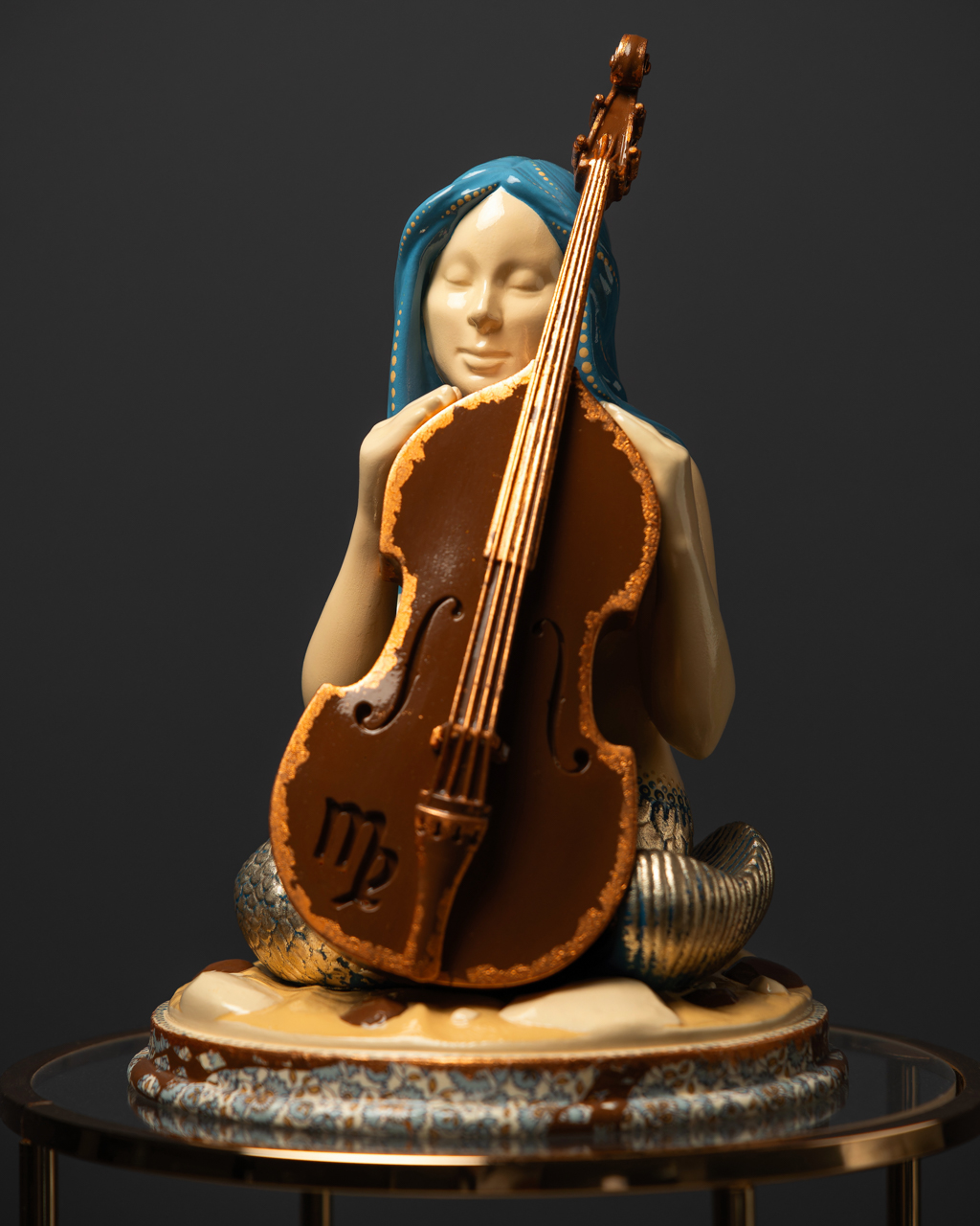 Statuette “Musical Virgo" Blue Masquerade
