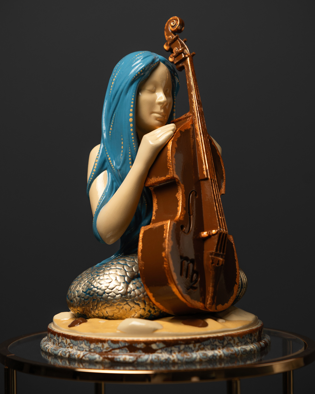 Statuette “Musical Virgo" Blue Masquerade
