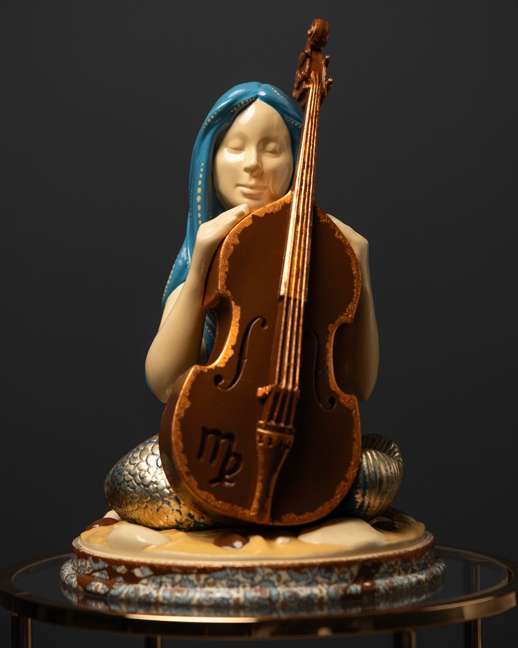 Statuette “Musical Virgo" Blue Masquerade