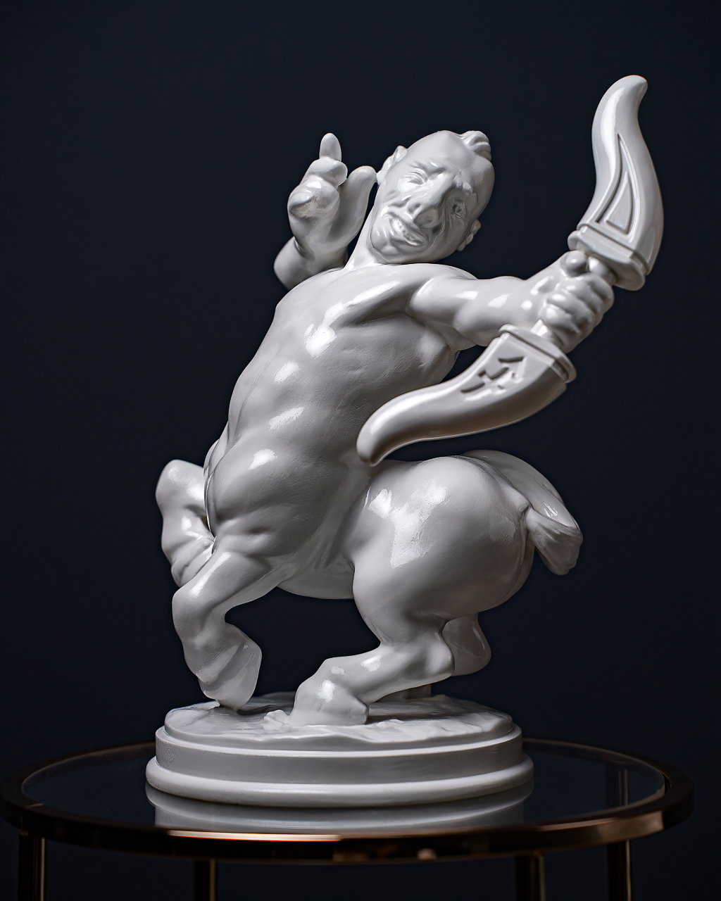 White Statuette Sagittarius