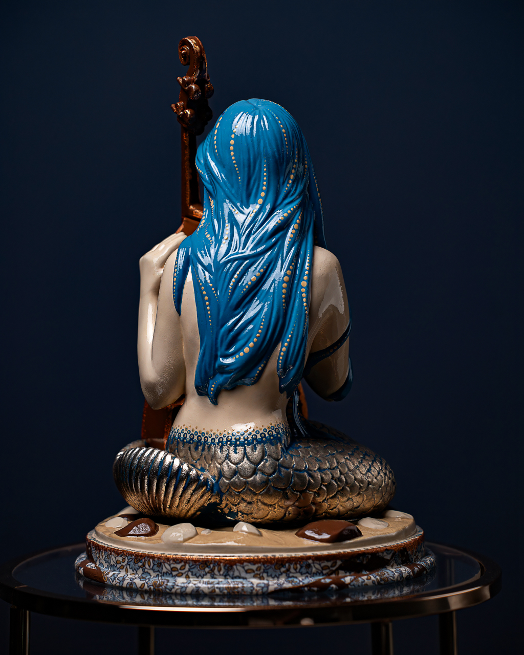Statuette “Musical Virgo" Blue Masquerade