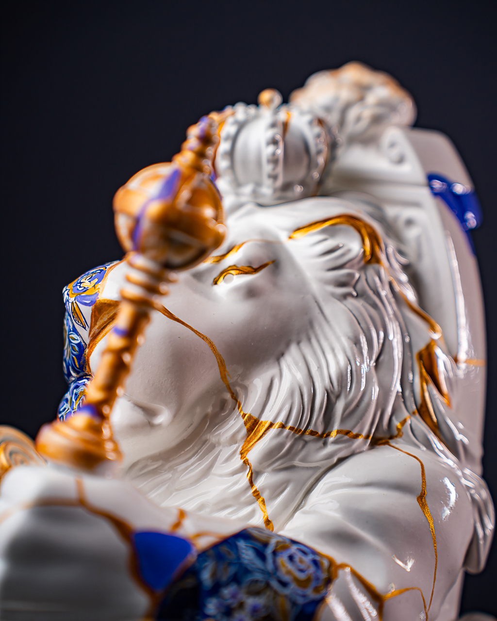 Statuette Leo – Zodiac Kintsugi