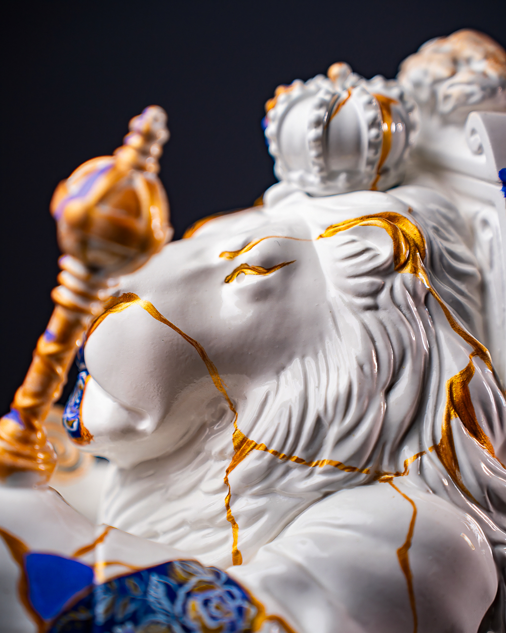 Statuette Leo – Zodiac Kintsugi