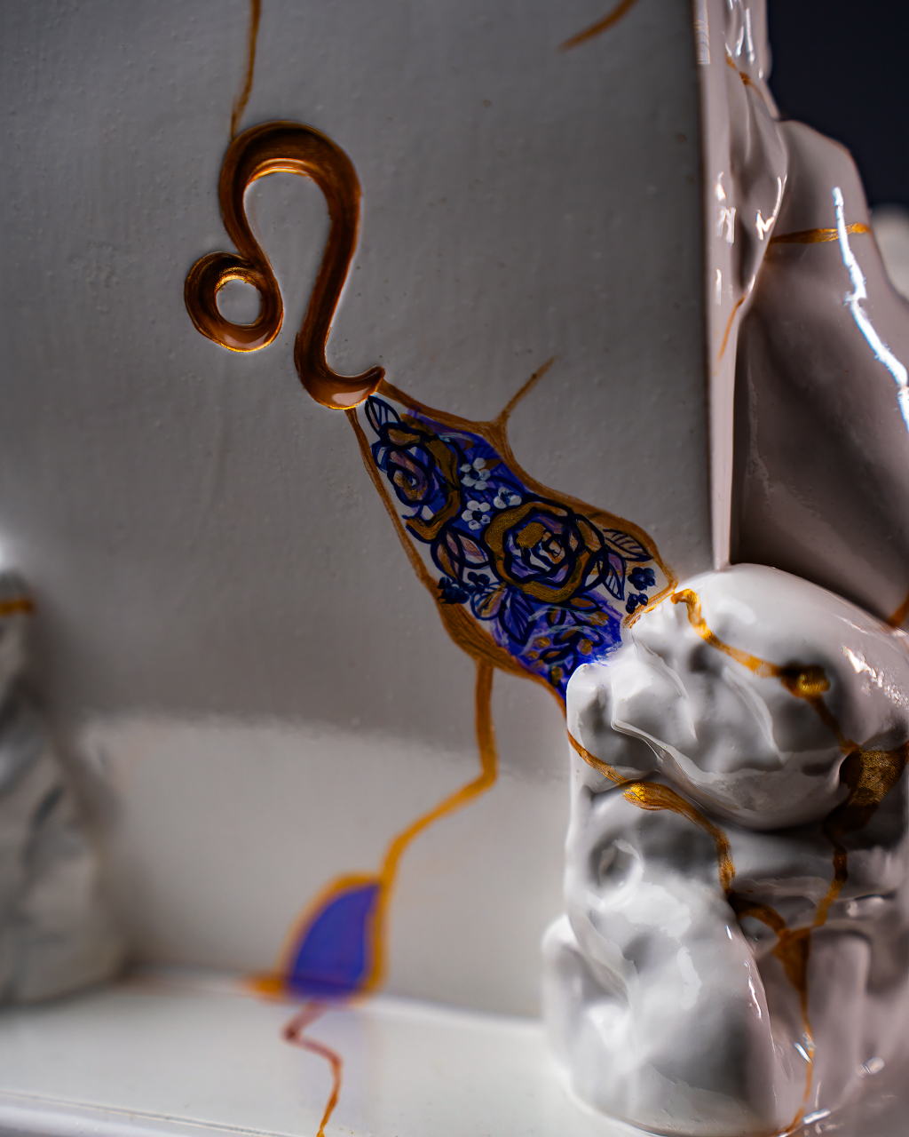 Statuette Leo – Zodiac Kintsugi